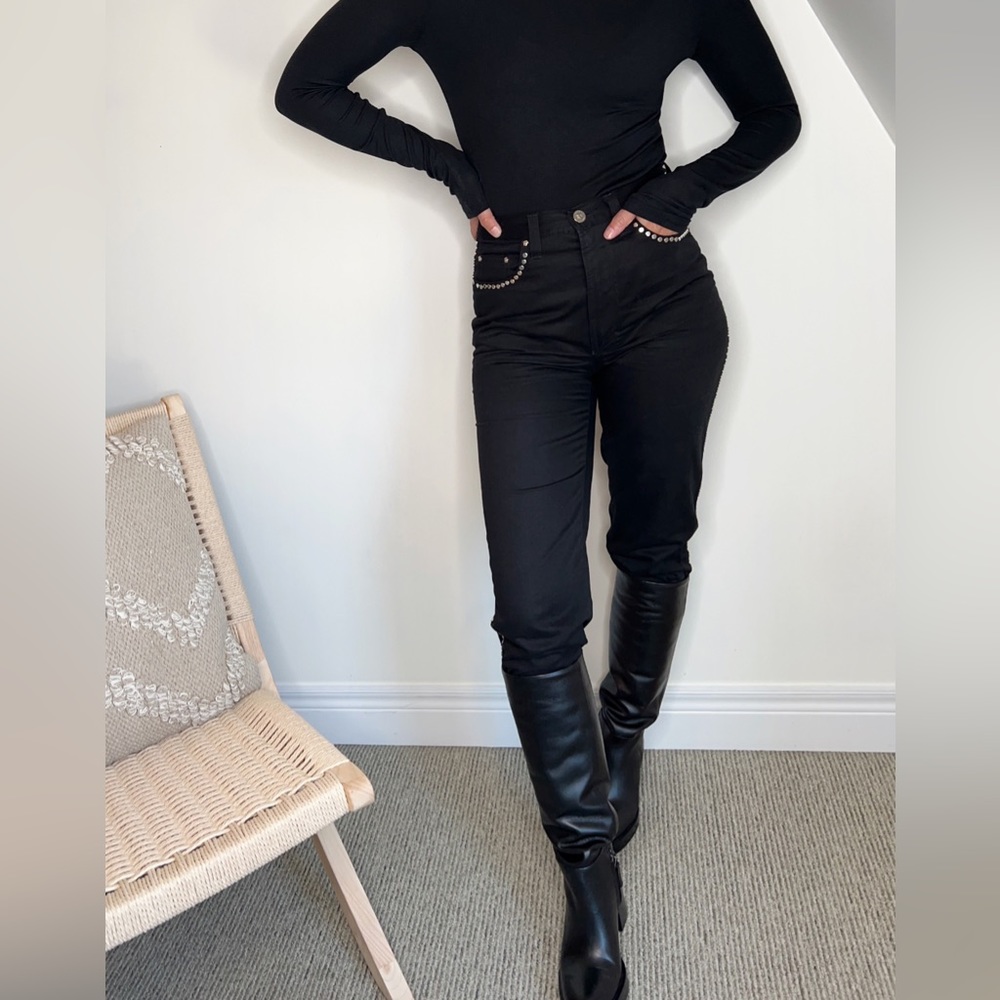 Vintage Versace studded pants 27
